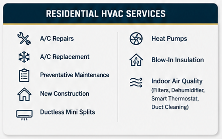 RESIDENTIAL HVAC SERVICES